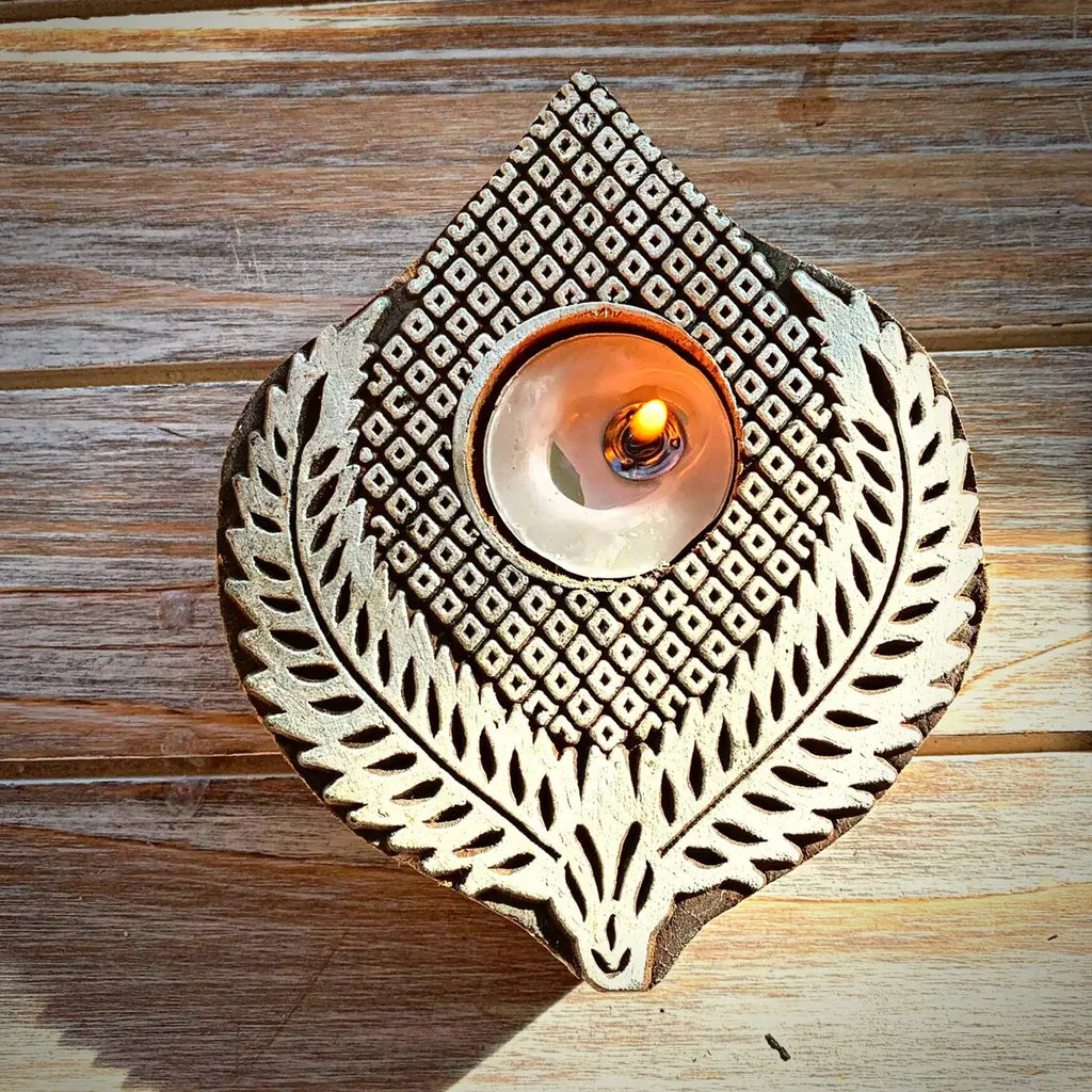 Handmade Leaf Tealight Holder