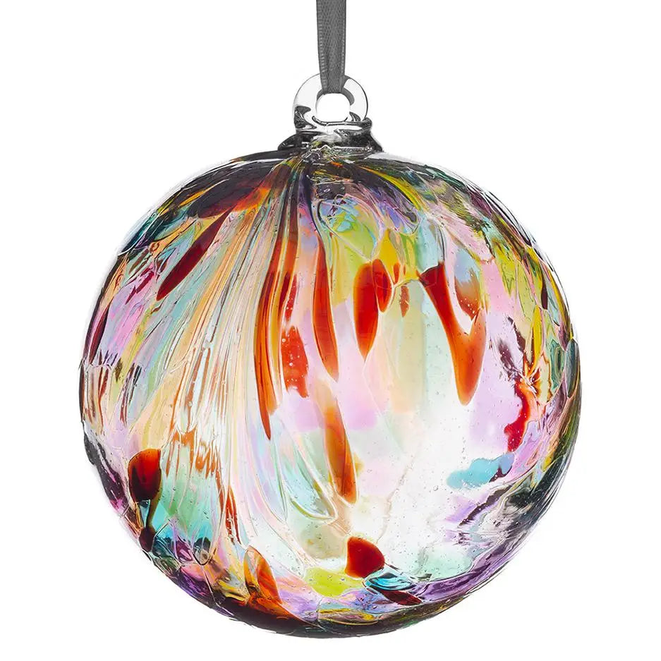 Hand Blown Glass Friendship Orb - Multicolored