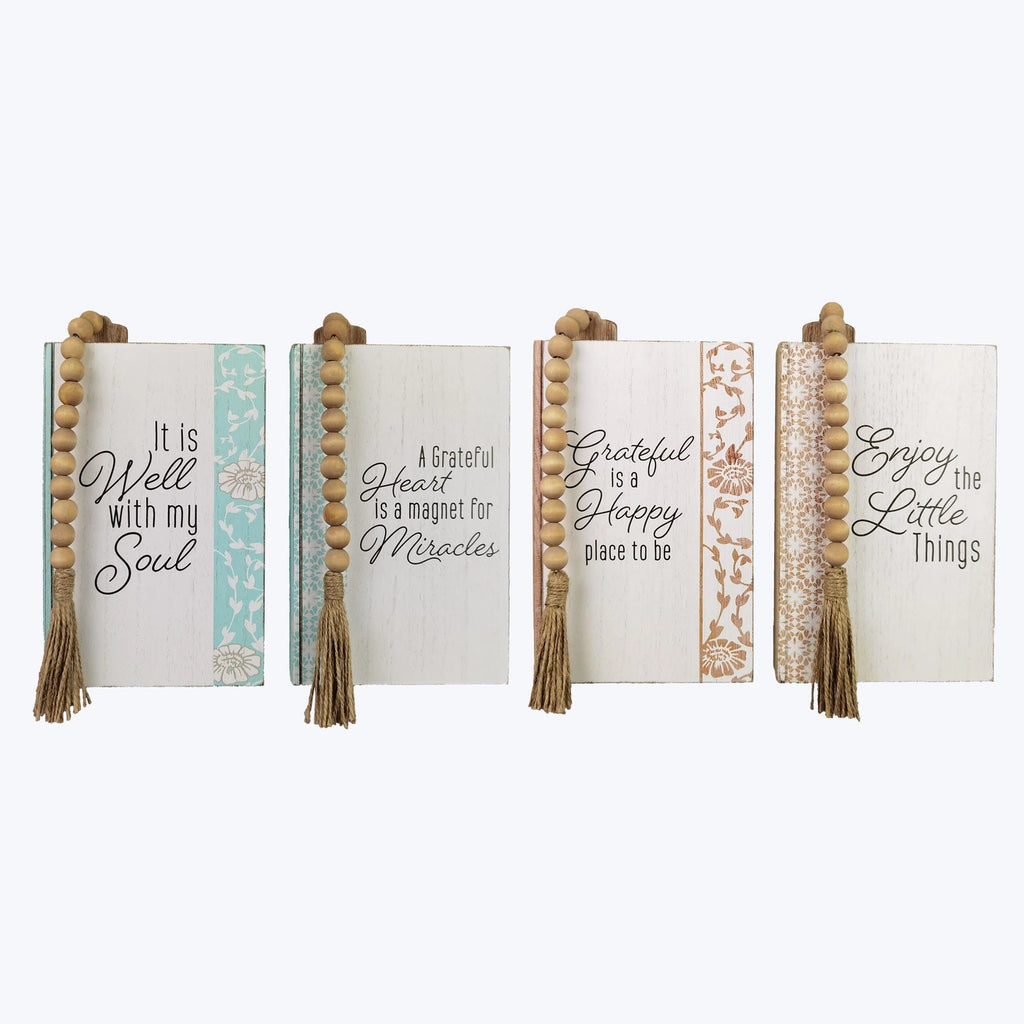 Faux Book w/ Blessing Bead - Enjoy the little things