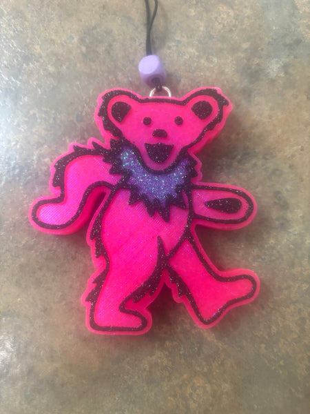 Dancing Bear Car Freshie  - Pink