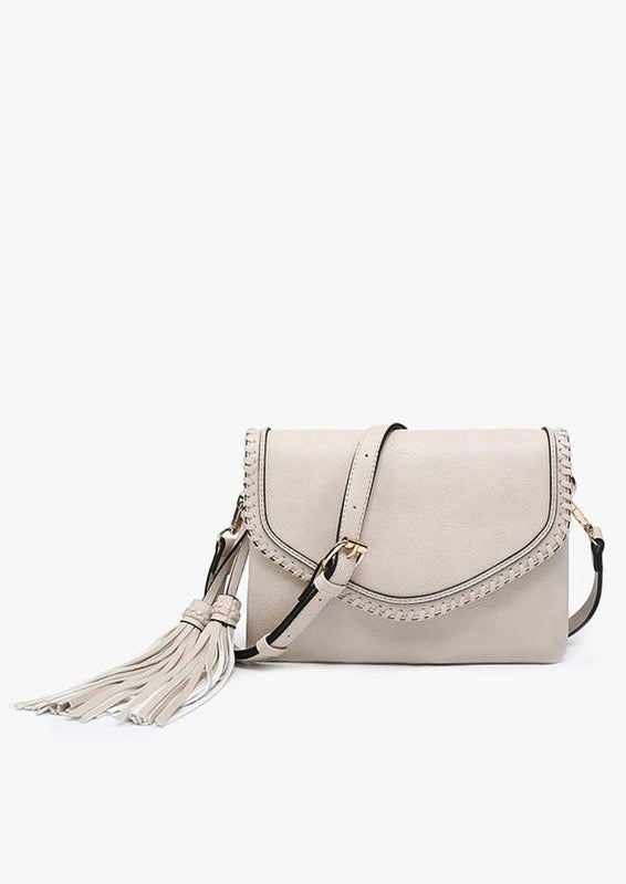 Sloan Suede Crossbody - Beige