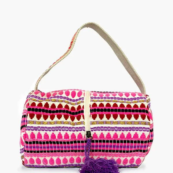 Cami Middle Zip Cosmetic Case/Bag - Pink/Purple