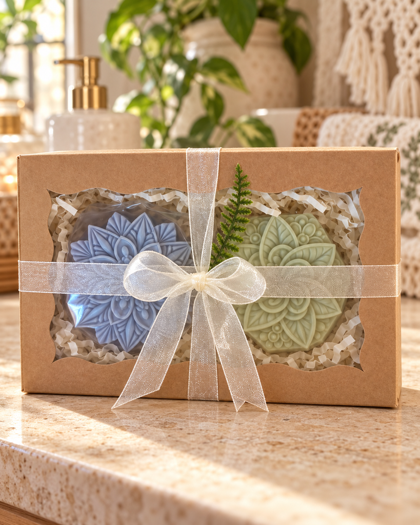 Handcrafted Artisan Soap Gift Set – 2 Piece| Black Ice & Mahogany Teakwood