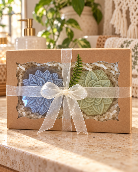 Handcrafted Artisan Soap Gift Set – 2 Piece| Black Ice & Mahogany Teakwood