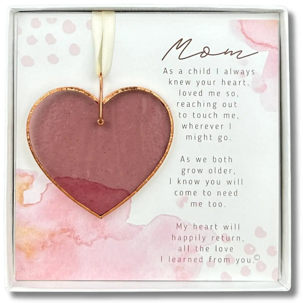Mom - Stained Glass Heart - Pink