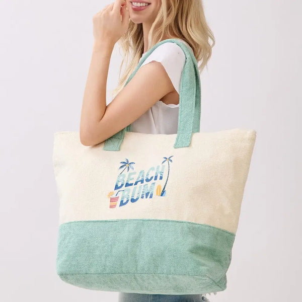 Beach Bum Terry Beach Bag - Blue