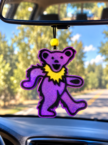 Dancing Bear Car Freshie  - Purple