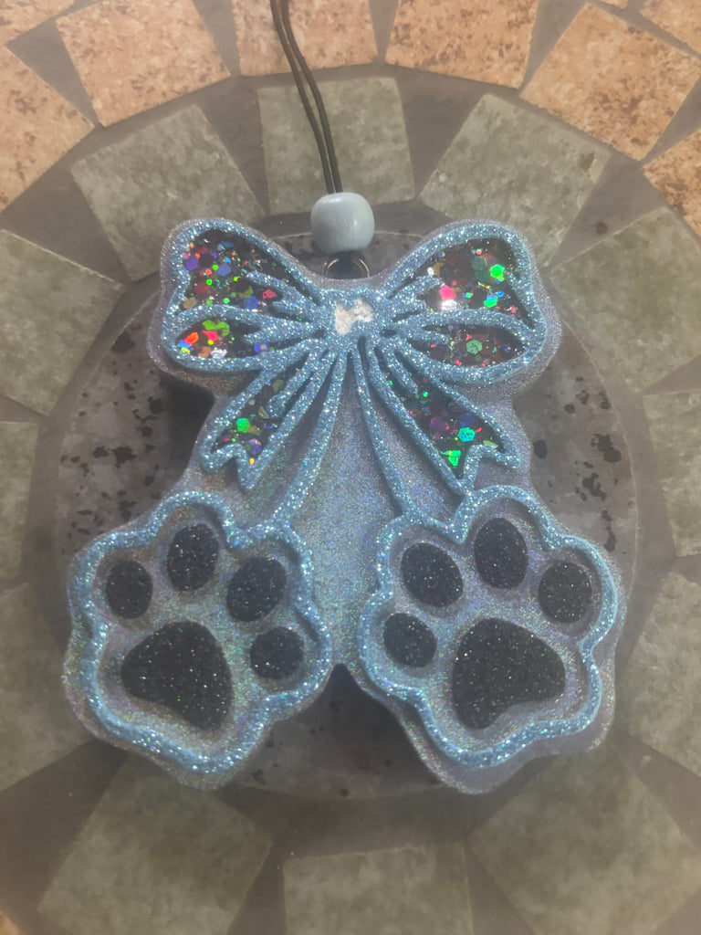 Huskie Paw Cherry Car Freshie - (Black Holographic)