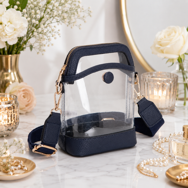 Clear Crossbody Bag - Navy