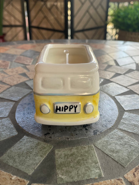 VW Hippie Bus Ceramic Soy Candle