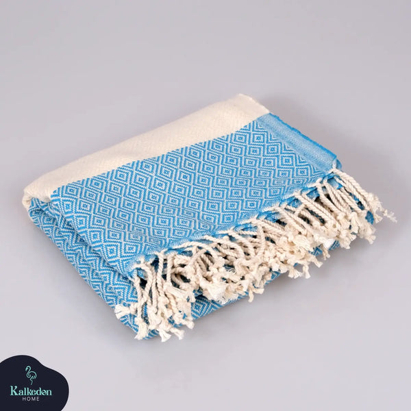 Handwoven Turkish Beach Towel - Turquoise