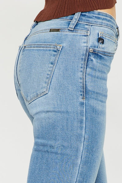 Mid Rise Flare Jeans - Light Wash