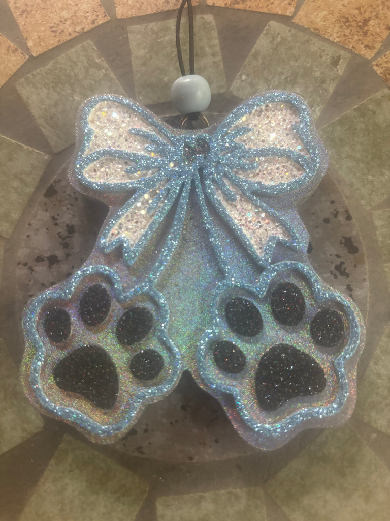 Huskie Paw Cherry Car Freshie - (White Holographic)