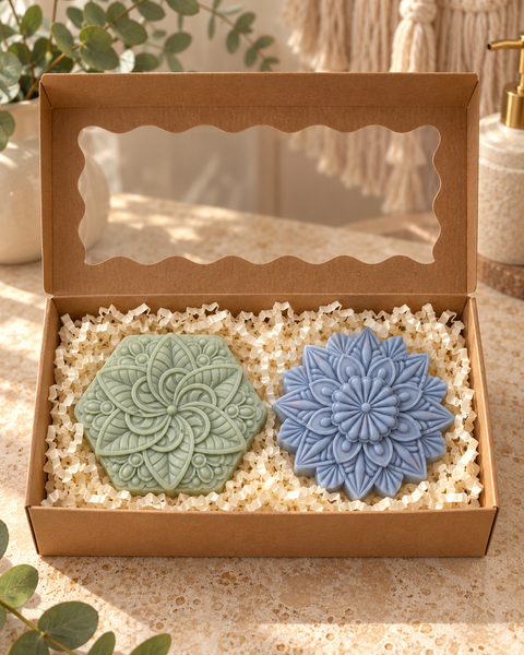 Handcrafted Artisan Soap Gift Set – 2 Piece| Black Ice & Mahogany Teakwood