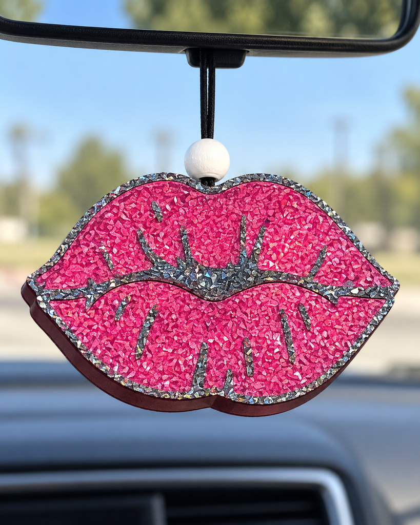 Lips Car Freshie - Fuchsia