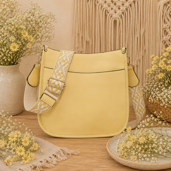 Crossbody w/ Guitar Strap - Pale Yellow