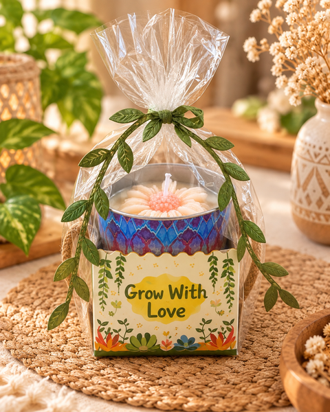 Grow With Love – Mandala Soy Candle Gift Set - Volcano