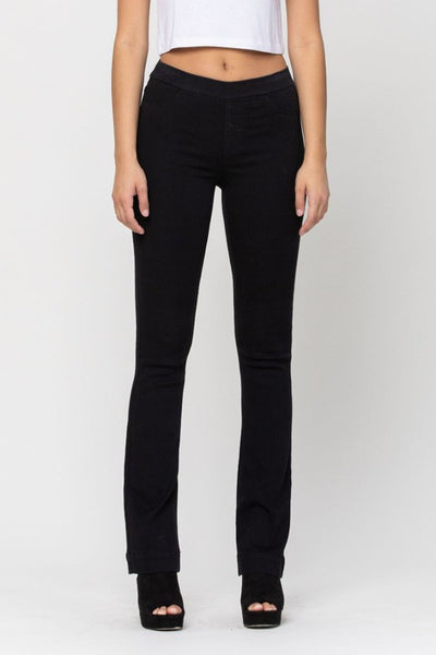 Petite Mid Rise Flares - Black