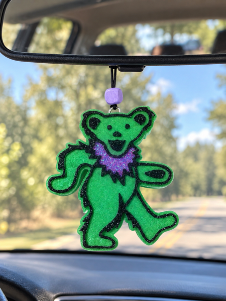 Dancing Bear Car Freshie  - Green