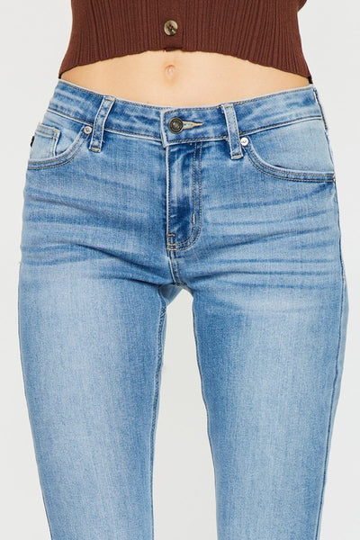 Mid Rise Flare Jeans - Light Wash