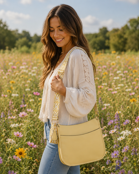 Crossbody w/ Guitar Strap - Pale Yellow