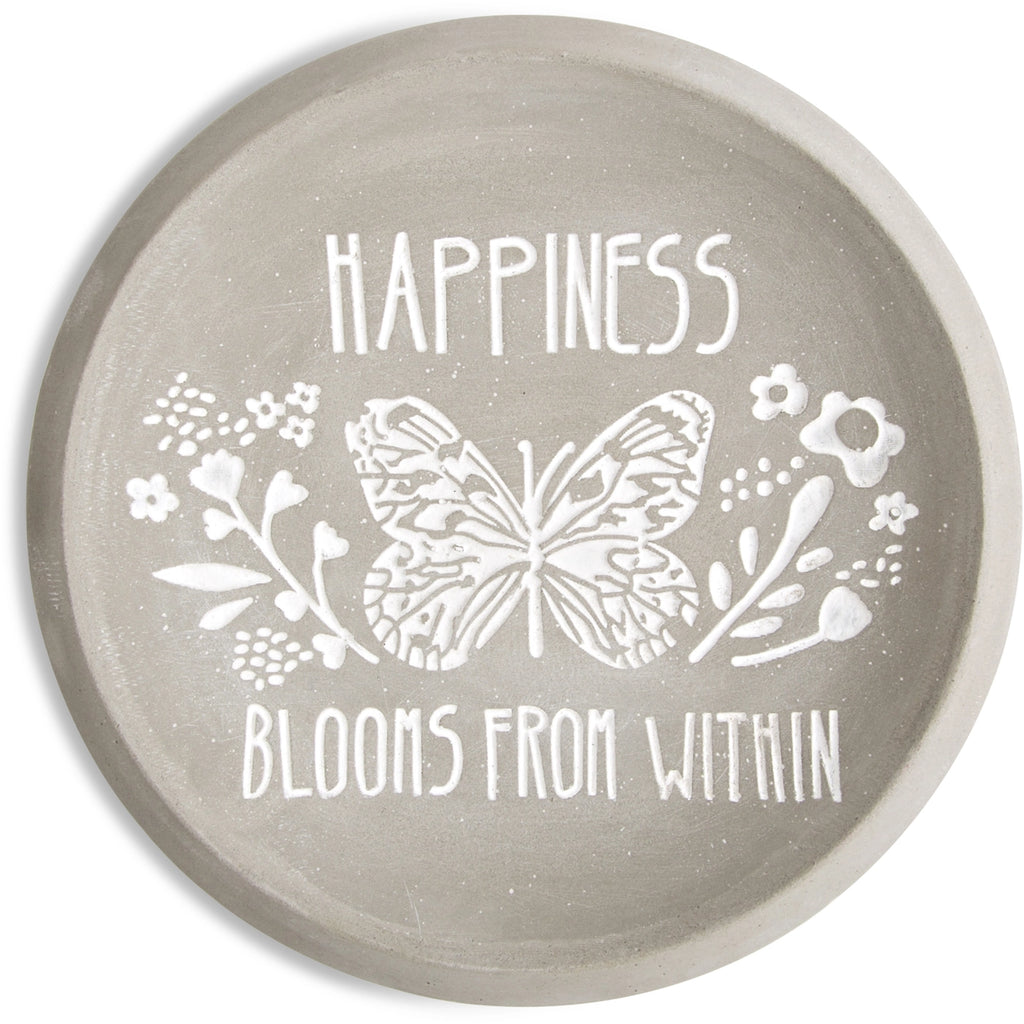 Happiness: Cement Keepsake Dish