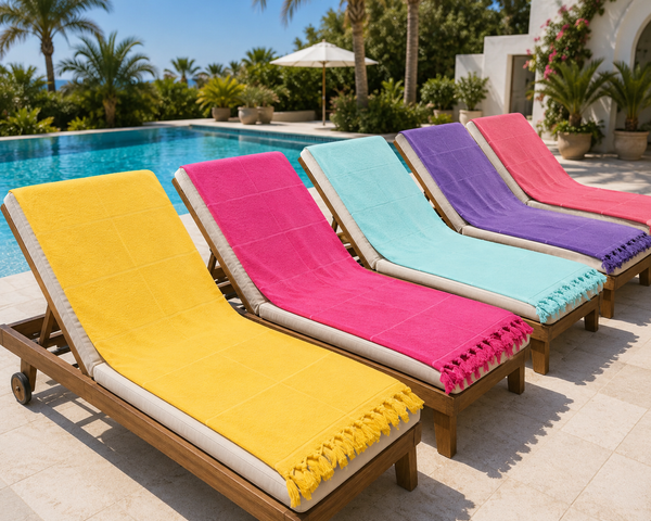 Solid Turkish Beach Towel - Dark Mint