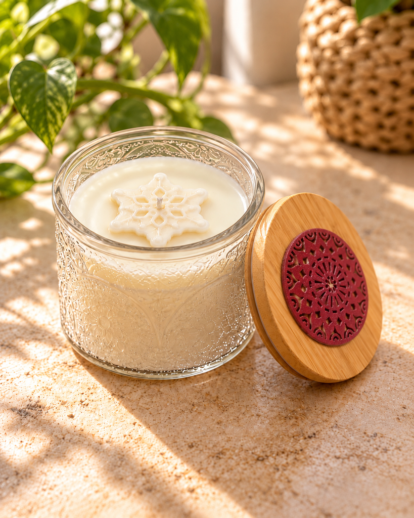 Gilded Snowflake Hand-Poured Soy Candle