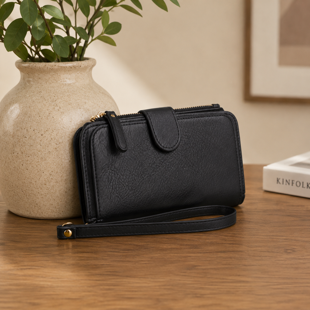 Multi Section Wallet Black