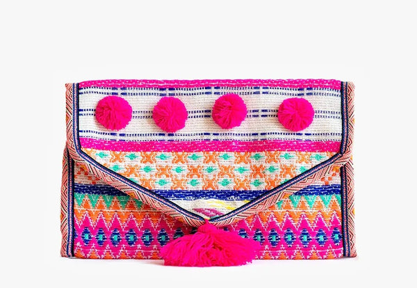 Katleya Pattered Cotton Jewelry Case/Pouch - Multi