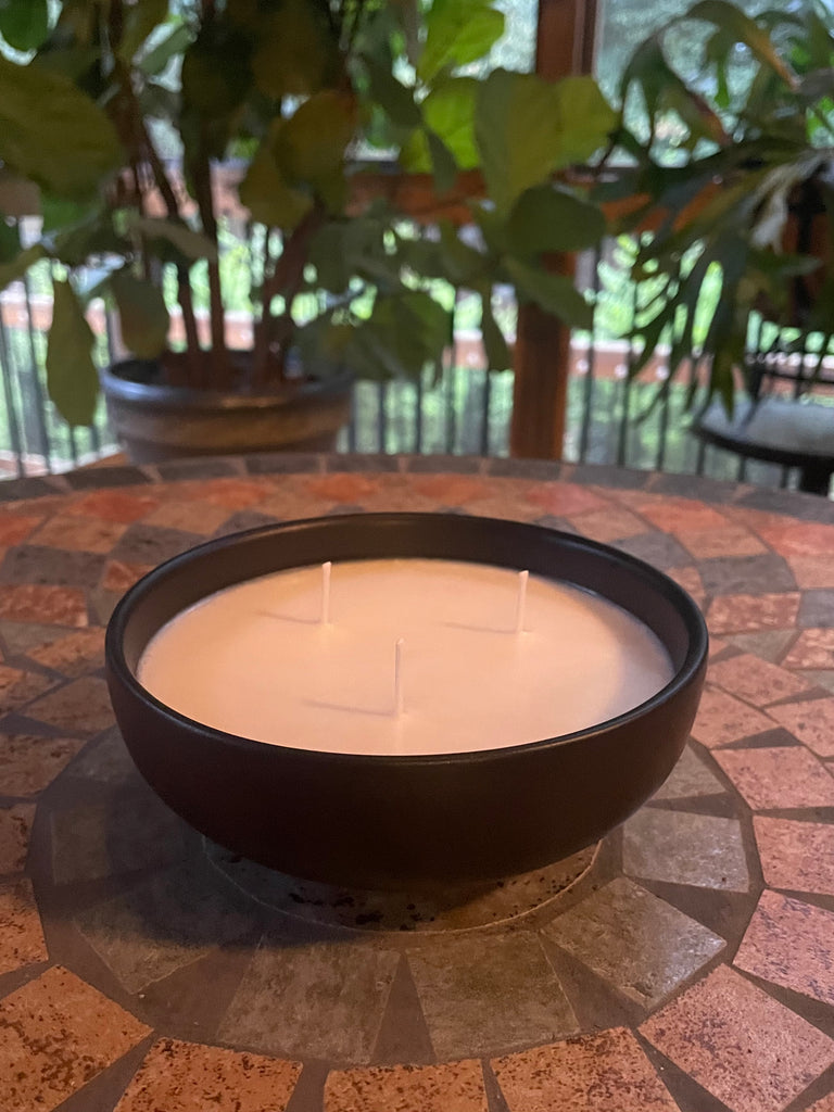 12oz Ceramic Soy Candle - Black