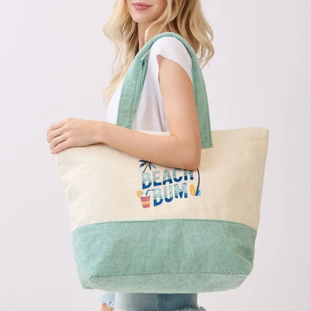 Beach Bum Terry Beach Bag - Blue
