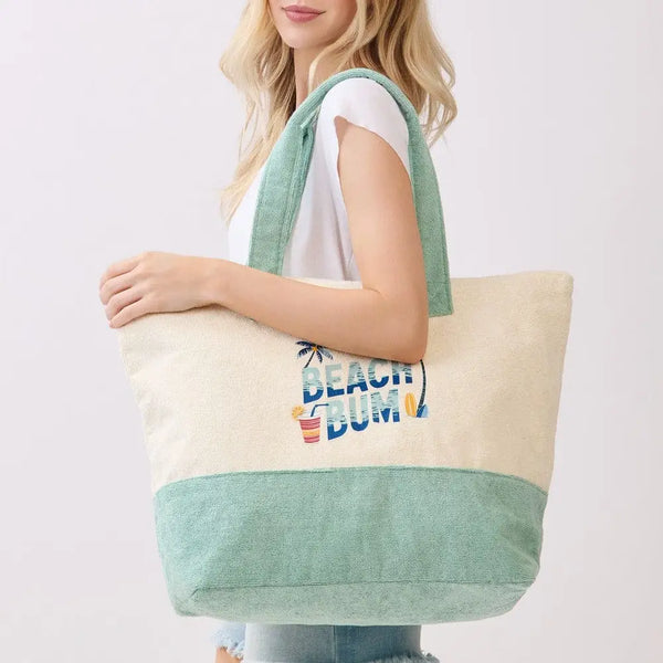 Beach Bum Terry Beach Bag - Blue