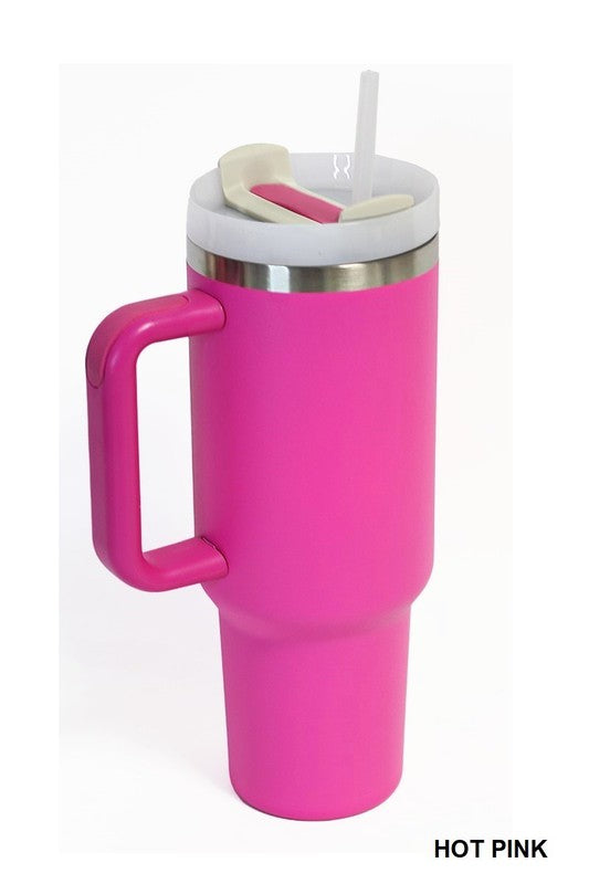 40oz Stainless Steel Tumbler - Hot Pink
