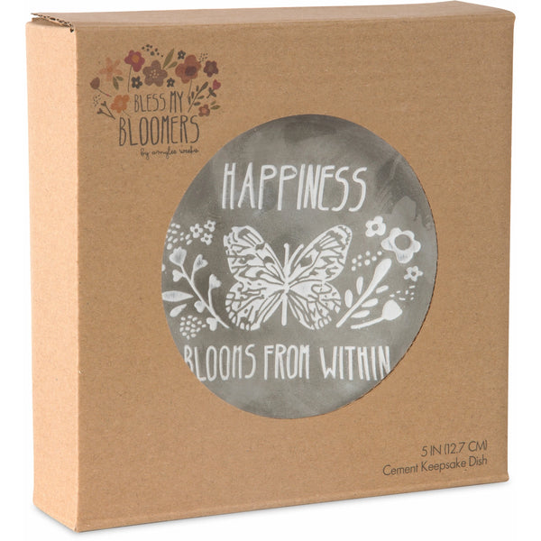 Happiness: Cement Keepsake Dish