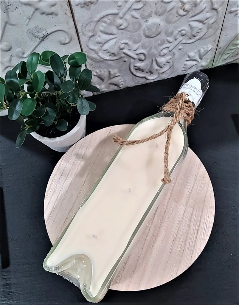 Boat Wine Bottle Candle
