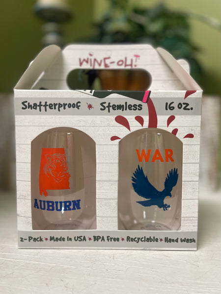 Auburn Shatterproof Wine Glass Set. - 2 Pack