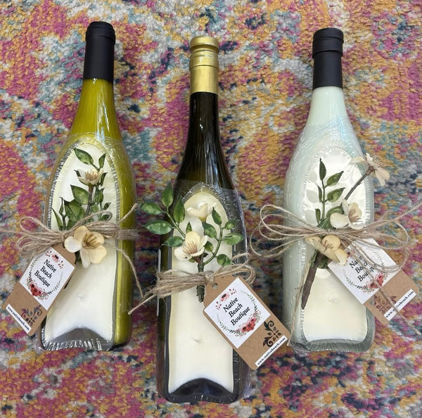 Wine Bottle Boat Candle