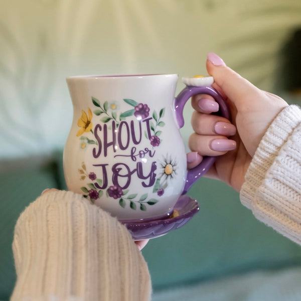 Ceramic Mug & Coaster Set: Shout For Joy