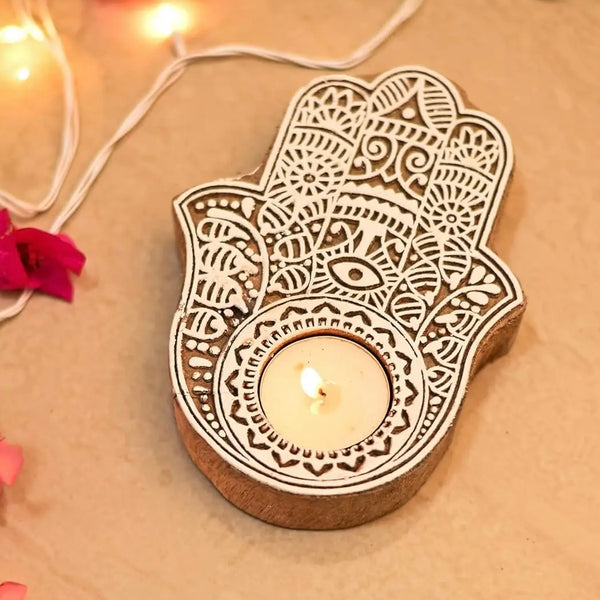 Handmade Hamsa Tealight Holder