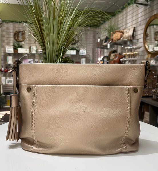 Crossbody Bag w/ Tassel - Gold