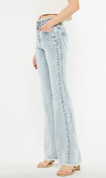 High Rise Bootcut Jeans - Light Wash