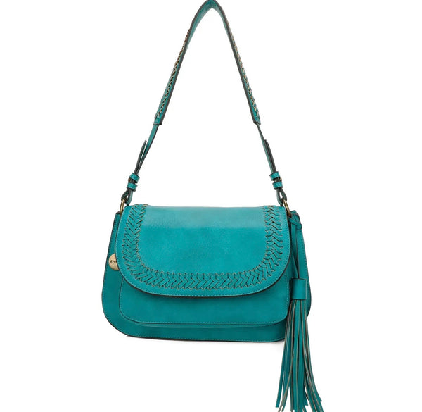 Woven Saddle Bag - Teal