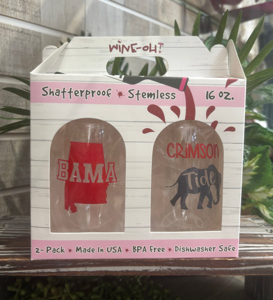 Bama Shatterproof Stemless Wine Tumbler - 2 Pack