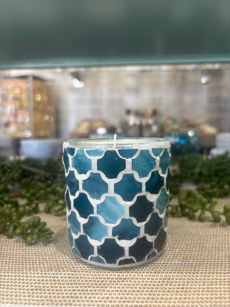 Glass Mosaic Tile Candle