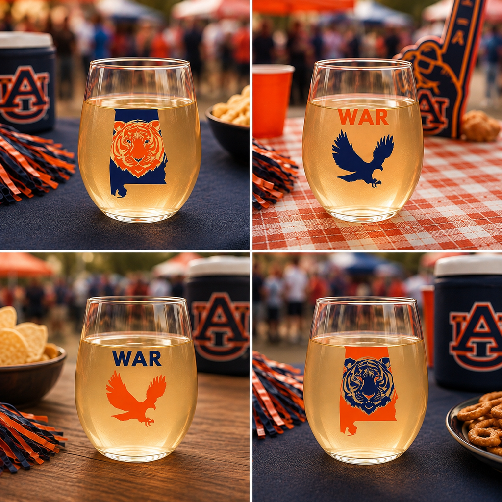 Auburn Shatterproof Stemless Wine Tumbler - 4 Pack