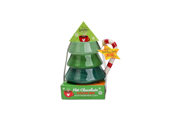 Christmas Tree Mug Set w/ Cocoa Mix