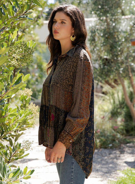 Bohemian Patchwork Top - Amber