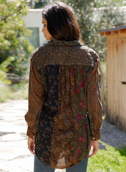 Bohemian Patchwork Top - Amber