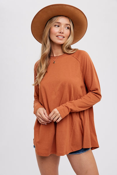 Trapeze Knit Top - Terracotta